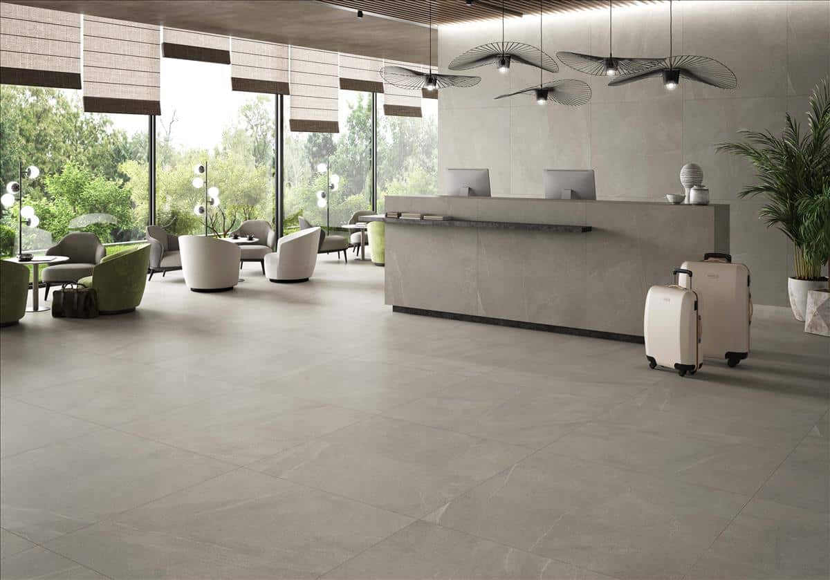 Floor tiles porcelain marbles effect tiles Luna 120X120 - VIVES